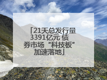 21天总发行量3391亿元 债券市场“科技板”加速落地