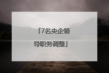 7名央企领导职务调整