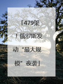 479架！俄罗斯发动“最大规模”夜袭