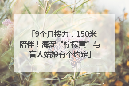 9个月接力，150米陪伴！海淀“柠檬黄”与盲人姑娘有个约定