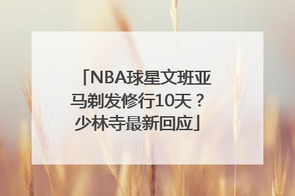 NBA球星文班亚马剃发修行10天？少林寺最新回应