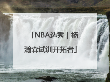 NBA选秀｜杨瀚森试训开拓者