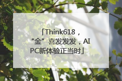 Think618，“金”喜发发发，AIPC新体验正当时